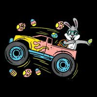 Dabbing Easter Bunny Happy Easter Monster Truck Lovers Premium T-Shirt