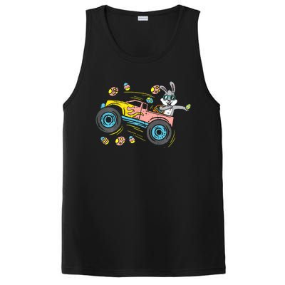 Dabbing Easter Bunny Happy Easter Monster Truck Lovers PosiCharge Competitor Tank