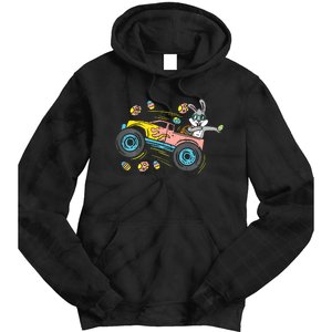 Dabbing Easter Bunny Happy Easter Monster Truck Lovers Tie Dye Hoodie