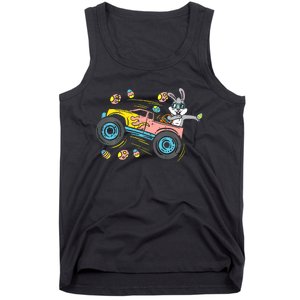 Dabbing Easter Bunny Happy Easter Monster Truck Lovers Tank Top