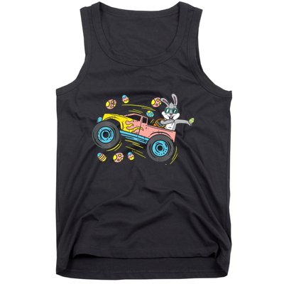 Dabbing Easter Bunny Happy Easter Monster Truck Lovers Tank Top