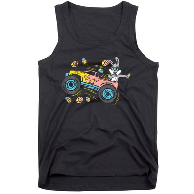 Dabbing Easter Bunny Happy Easter Monster Truck Lovers Tank Top