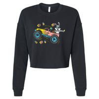 Dabbing Easter Bunny Happy Easter Monster Truck Lovers Cropped Pullover Crew