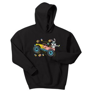 Dabbing Easter Bunny Happy Easter Monster Truck Lovers Kids Hoodie