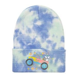 Dabbing Easter Bunny Happy Easter Monster Truck Lovers Tie Dye 12in Knit Beanie