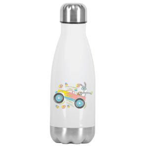 Dabbing Easter Bunny Happy Easter Monster Truck Lovers Stainless Steel Insulated Water Bottle