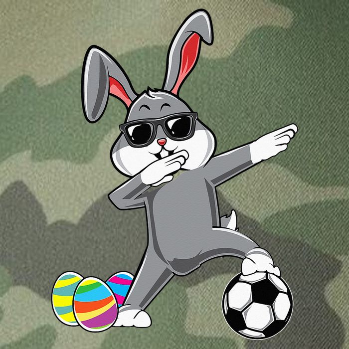 Dabbing Easter Bunny Rabbit Dab Soccer Player Legacy Tie Dye Trucker Hat