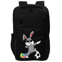 Dabbing Easter Bunny Rabbit Dab Soccer Player Impact Tech Backpack