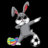 Dabbing Easter Bunny Rabbit Dab Soccer Player Impact Tech Backpack