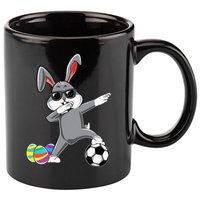 Dabbing Easter Bunny Rabbit Dab Soccer Player 11oz C Handle Ceramic Mug