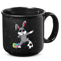 Dabbing Easter Bunny Rabbit Dab Soccer Player 15oz Campfire Ceramic Mug