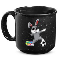 Dabbing Easter Bunny Rabbit Dab Soccer Player 15oz Campfire Ceramic Mug