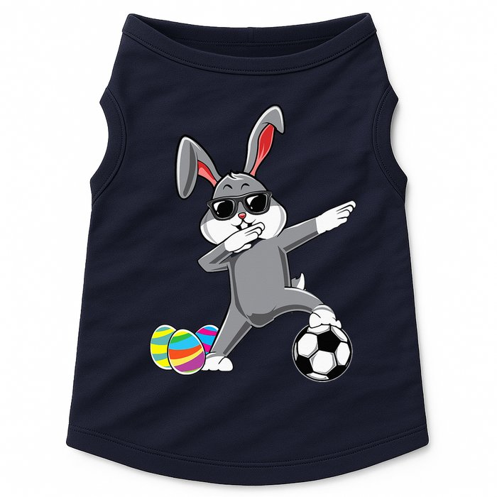 Dabbing Easter Bunny Rabbit Dab Soccer Player Doggie Tank