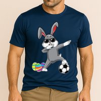 Dabbing Easter Bunny Rabbit Dab Soccer Player Performance Shirt
