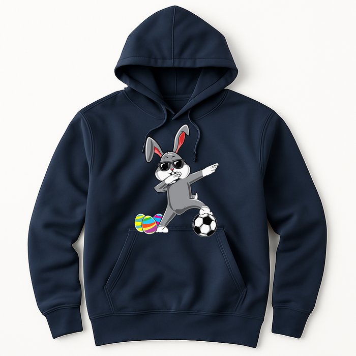 Dabbing Easter Bunny Rabbit Dab Soccer Player Hoodie