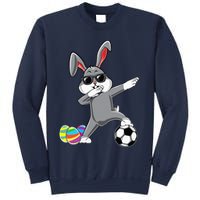 Dabbing Easter Bunny Rabbit Dab Soccer Player Sweatshirt