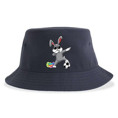 Dabbing Easter Bunny Rabbit Dab Soccer Player Sustainable Bucket Hat