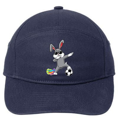 Dabbing Easter Bunny Rabbit Dab Soccer Player 7-Panel Snapback Hat