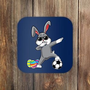 Dabbing Easter Bunny Rabbit Dab Soccer Player Coaster