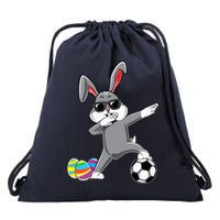 Dabbing Easter Bunny Rabbit Dab Soccer Player Drawstring Bag