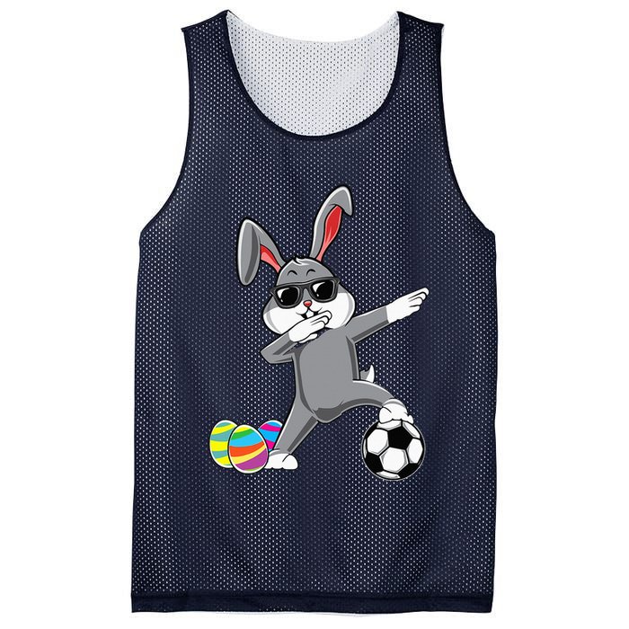 Dabbing Easter Bunny Rabbit Dab Soccer Player Mesh Reversible Basketball Jersey Tank