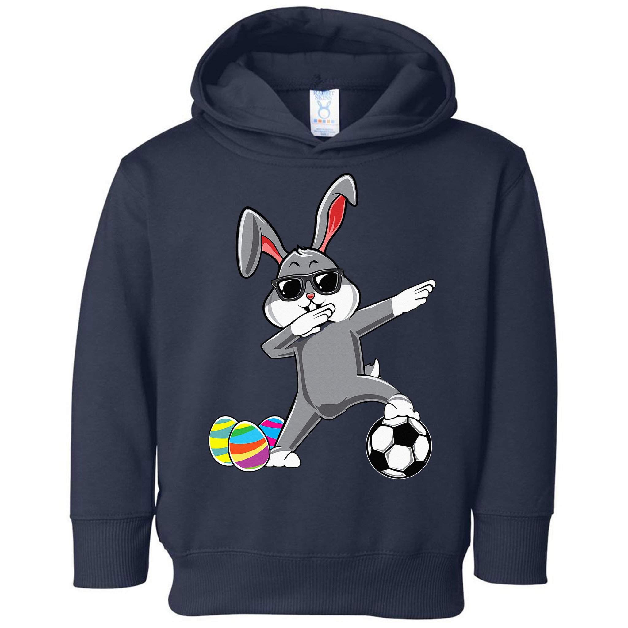 Dabbing Easter Bunny Rabbit Dab Soccer Player Toddler Hoodie