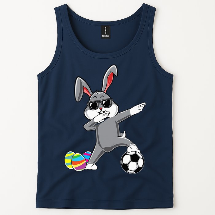 Dabbing Easter Bunny Rabbit Dab Soccer Player Tank Top