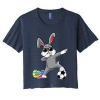 Dabbing Easter Bunny Rabbit Dab Soccer Player Crop Top