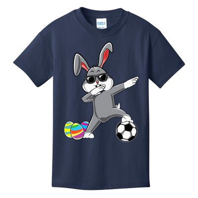 Dabbing Easter Bunny Rabbit Dab Soccer Player Kids T-Shirt