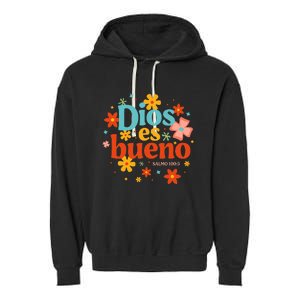 Dios Es Bueno Spanish Christian Jesus God Bible Religious Garment-Dyed Fleece Hoodie