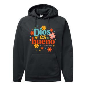 Dios Es Bueno Spanish Christian Jesus God Bible Religious Performance Fleece Hoodie