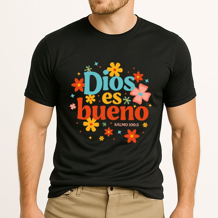 Dios Es Bueno Spanish Christian Jesus God Bible Religious Cooling Performance Crew T-Shirt