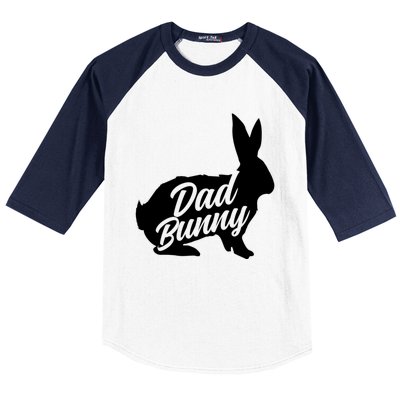 Dad Easter Bunny Silhouette Matching Family Meaningful Gift Baseball Sleeve Shirt