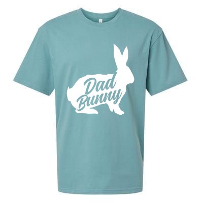 Dad Easter Bunny Silhouette Matching Family Meaningful Gift Sueded Cloud Jersey T-Shirt