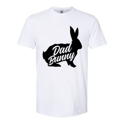 Dad Easter Bunny Silhouette Matching Family Meaningful Gift Softstyle® CVC T-Shirt