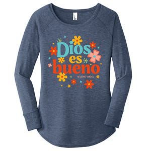 Dios Es Bueno Spanish Christian Jesus God Bible Religious Women's Perfect Tri Tunic Long Sleeve Shirt