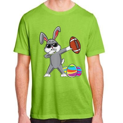 Dabbing Easter Bunny Rabbit Dab Football Player Eggs Cute Adult ChromaSoft Performance T-Shirt