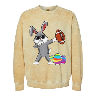 Dabbing Easter Bunny Rabbit Dab Football Player Eggs Cute Colorblast Crewneck Sweatshirt