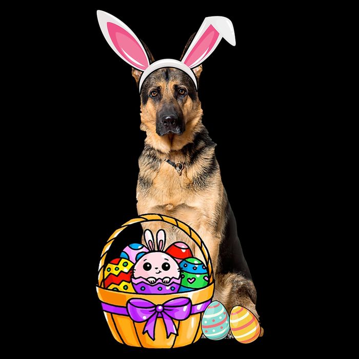 Dog Easter Bunny Cute 16 in Basic Backpack