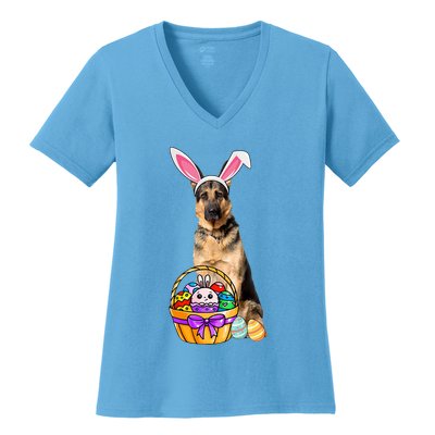 Dog Easter Bunny Cute Women's V-Neck T-Shirt
