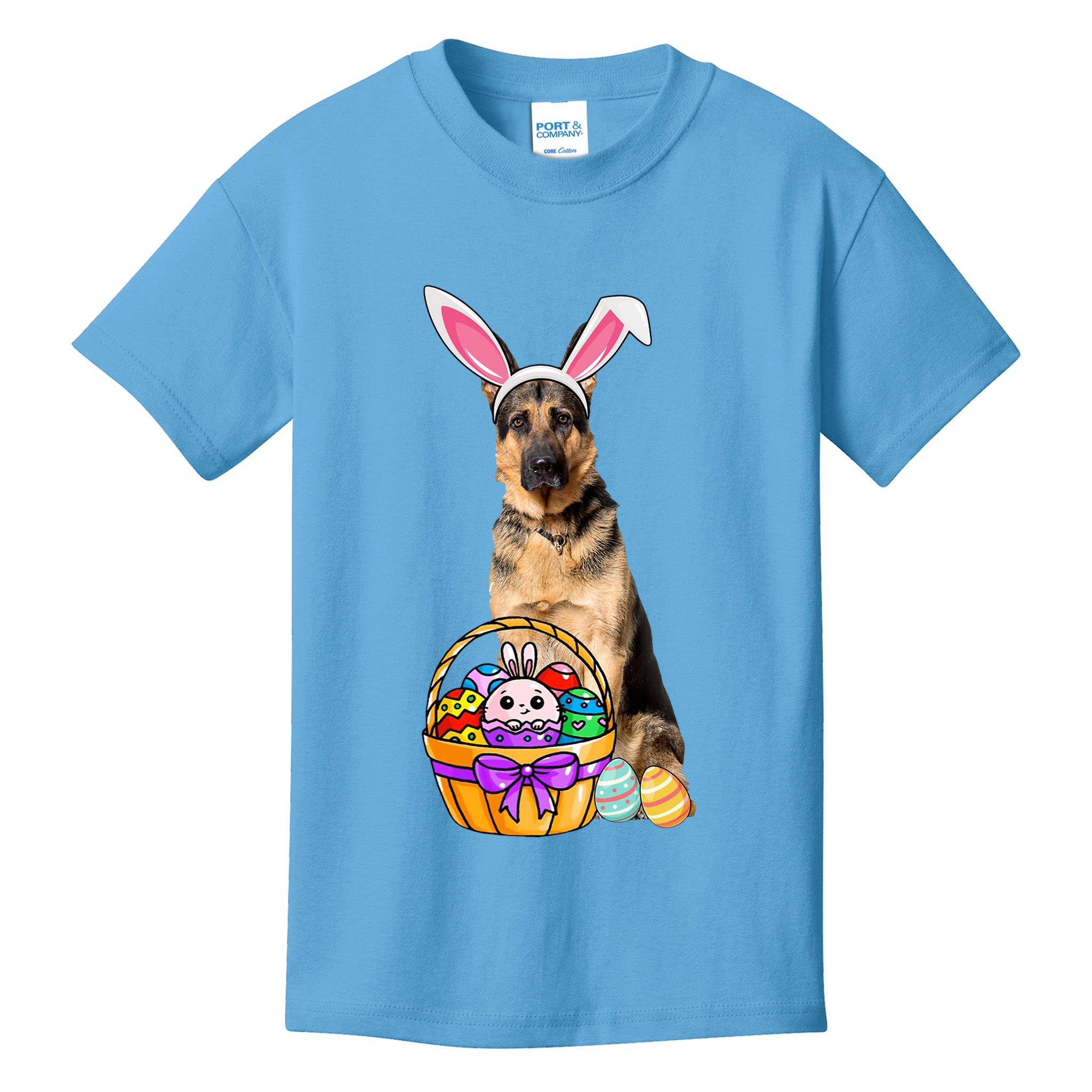 Dog Easter Bunny Cute Kids T-Shirt