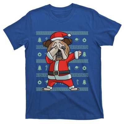 Dabbing English Bulldog Gift Funny Christmas Gift T-Shirt