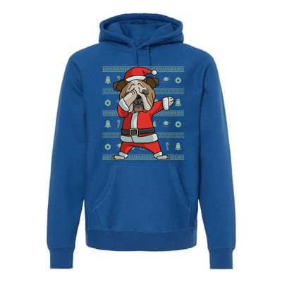 Dabbing English Bulldog Gift Funny Christmas Gift Premium Hoodie