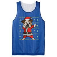 Dabbing English Bulldog Gift Funny Christmas Gift Mesh Reversible Basketball Jersey Tank