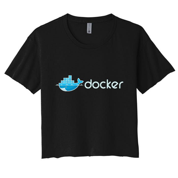 Docker Engine Build Applications In Isolated Containers Women's Crop Top Tee