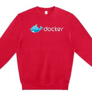 Docker Engine Build Applications In Isolated Containers Premium Crewneck Sweatshirt