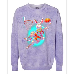 Dunk Easter Bunny Basketball Colorblast Crewneck Sweatshirt