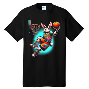 Dunk Easter Bunny Basketball Tall T-Shirt