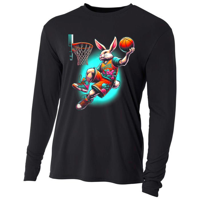 Dunk Easter Bunny Basketball Cooling Performance Long Sleeve Crew