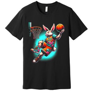 Dunk Easter Bunny Basketball Premium T-Shirt